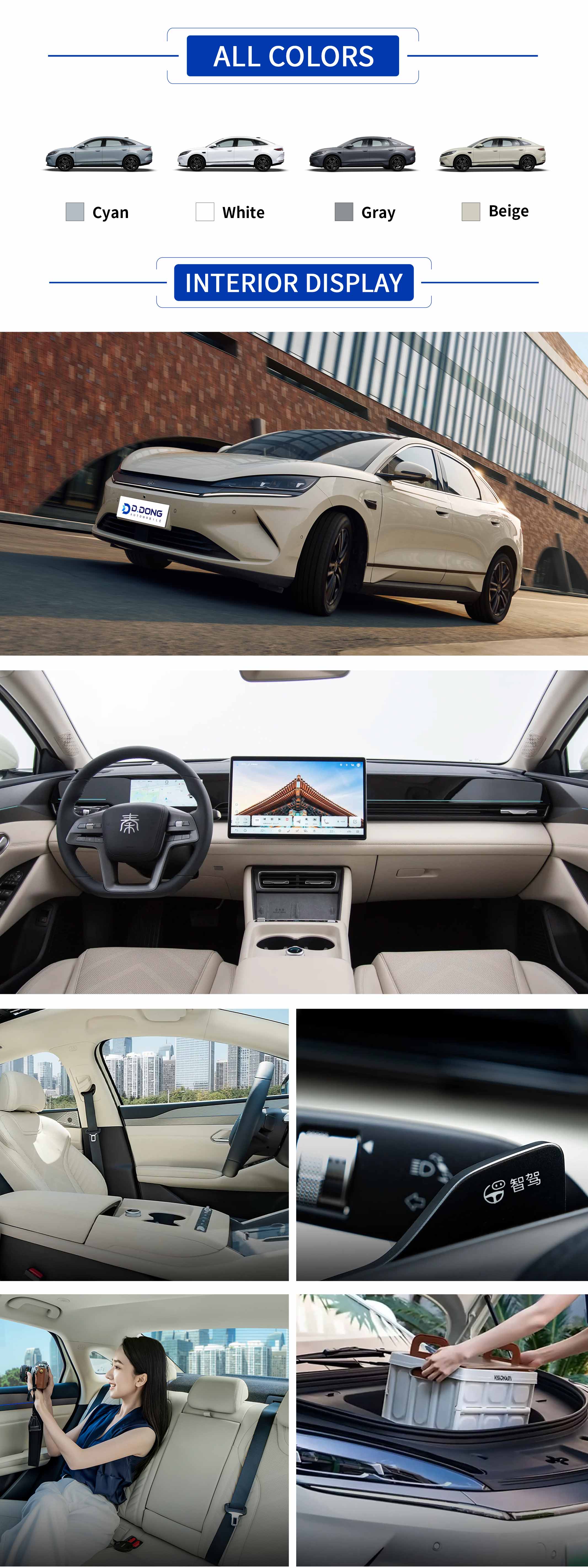 BYD Qin L EV All Colors,BYD Qin L EV All Interior Display